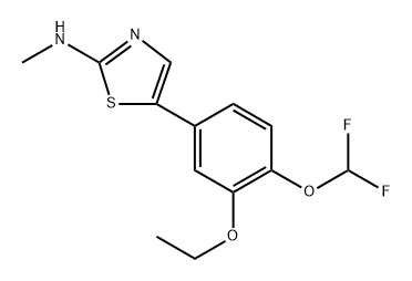 5-(4-(difluoromethoxy)-3-ethoxyphenyl)-N-methylthiazol-2-amine Structure