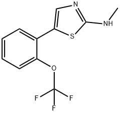 N-methyl-5-(2-(trifluoromethoxy)phenyl)thiazol-2-amine Structure