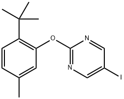 2-[2-(1,1-Dimethylethyl)-5-methylphenoxy]-5-iodopyrimidine Structure