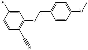 4-Bromo-2-[(4-methoxyphenyl)methoxy]benzonitrile Structure