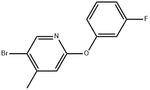 5-Bromo-2-(3-fluorophenoxy)-4-methylpyridine Structure