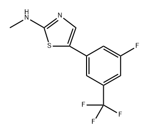 5-(3-fluoro-5-(trifluoromethyl)phenyl)-N-methylthiazol-2-amine Structure