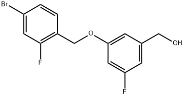 3-[(4-Bromo-2-fluorophenyl)methoxy]-5-fluorobenzenemethanol Structure