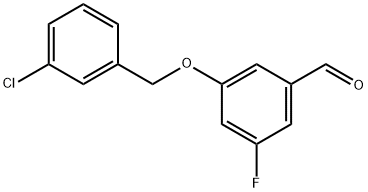 3-[(3-Chlorophenyl)methoxy]-5-fluorobenzaldehyde Structure