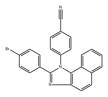 2-(4-bromophenyl)-1-(4-cyanophenyl)-1H-naphthalene[1,2-d]imidazole Structure