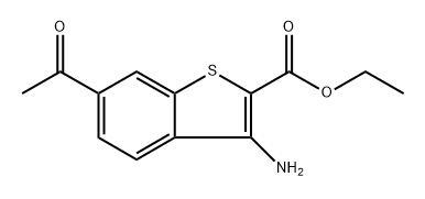 ethyl 6-acetyl-3-aminobenzo[b]thiophene-2-carboxylate 구조식 이미지
