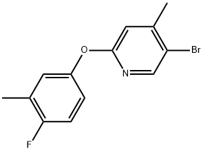 5-Bromo-2-(4-fluoro-3-methylphenoxy)-4-methylpyridine Structure