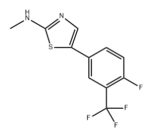 5-(4-fluoro-3-(trifluoromethyl)phenyl)-N-methylthiazol-2-amine Structure