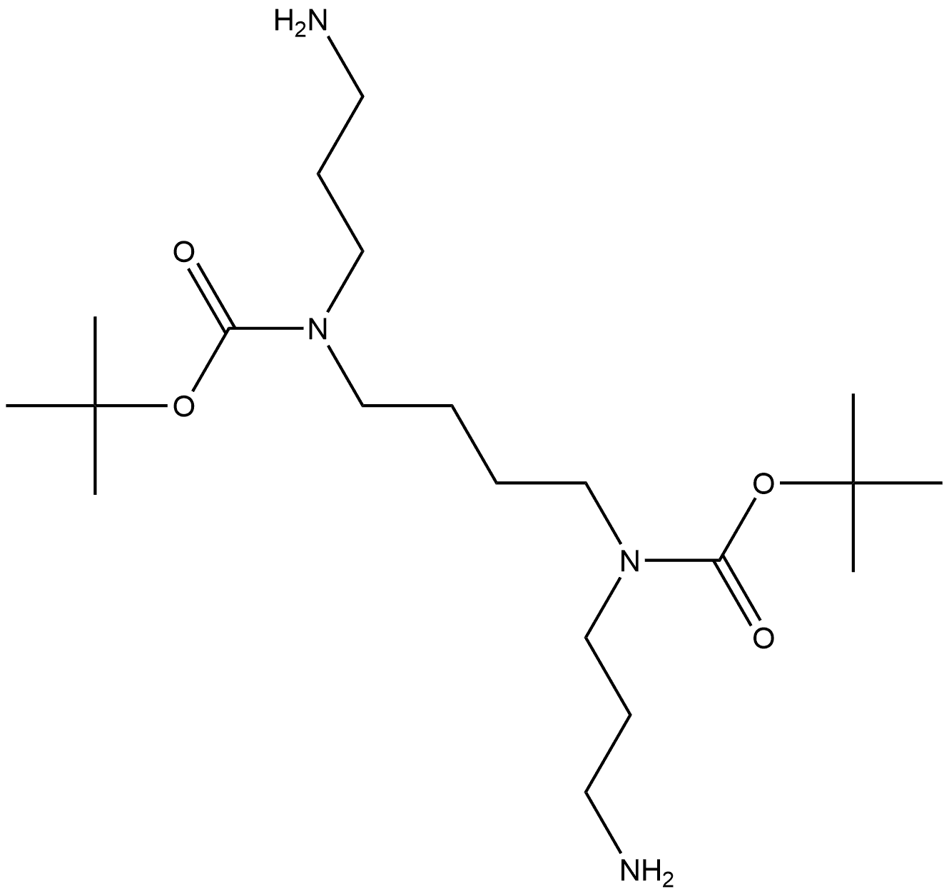 N2,N3-BIS-(TERT-BUTYLOXYCARBONYL)-1,5,10,14-TETRA-AZA-QUATRODECANE 구조식 이미지