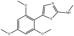 N-methyl-5-(2,4,6-trimethoxyphenyl)thiazol-2-amine Structure
