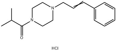 1-Propanone, 2-methyl-1-[4-(3-phenyl-2-propen-1-yl)-1-piperazinyl]-, hydrochloride (1:1) Structure