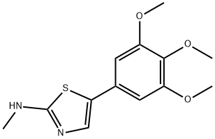 N-methyl-5-(3,4,5-trimethoxyphenyl)thiazol-2-amine 구조식 이미지