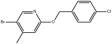 5-Bromo-2-[(4-chlorophenyl)methoxy]-4-methylpyridine Structure