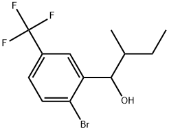 2-Bromo-α-(1-methylpropyl)-5-(trifluoromethyl)benzenemethanol Structure