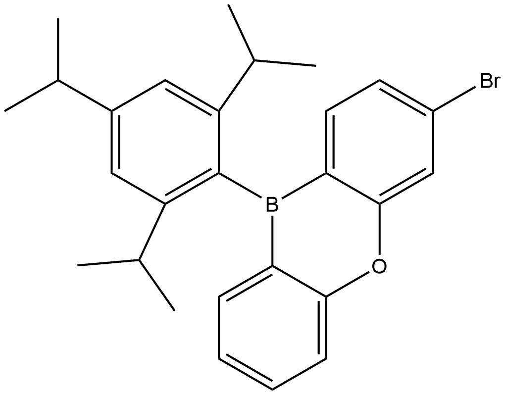 10H-Phenoxaborin, 3-bromo-10-[2,4,6-tris(1-methylethyl)phenyl]- Structure