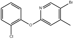 5-Bromo-2-(2-chlorophenoxy)-4-methylpyridine Structure