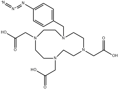 1,4,7,10-Tetraazacyclododecane-1-acetic acid, 4-[(4-azidophenyl)methyl]-7,10-bis(carboxymethyl)- Structure