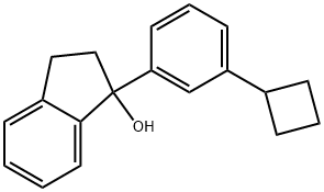 1-(3-Cyclobutylphenyl)-2,3-dihydro-1H-inden-1-ol Structure