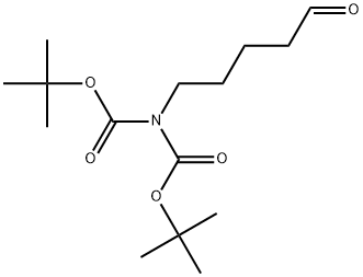 Imidodicarbonic acid, 2-(5-oxopentyl)-, 1,3-bis(1,1-dimethylethyl) ester Structure