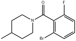 (2-bromo-6-fluorophenyl)(4-methylpiperidin-1-yl)methanone Structure