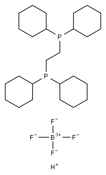 1,2-Bis(dicyclohexylphosphonium)ethane bis(tetrafluoroborate), min. 97% 구조식 이미지