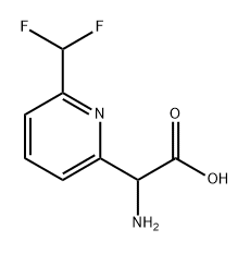 2-amino-2-[6-(difluoromethyl)pyridin-2-yl]acetic acid Structure