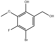 5-Bromo-4-fluoro-2-hydroxy-3-methoxybenzenemethanol Structure