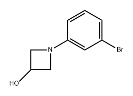 1-(3-bromophenyl)azetidin-3-ol 구조식 이미지