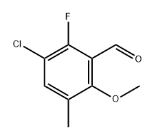 3-chloro-2-fluoro-6-methoxy-5-methylbenzaldehyde Structure