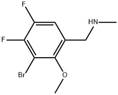 3-Bromo-4,5-difluoro-2-methoxy-N-methylbenzenemethanamine Structure