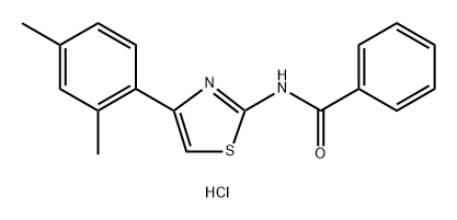 Benzamide, N-[4-(2,4-dimethylphenyl)-2-thiazolyl]-, hydrochloride (1:1) Structure