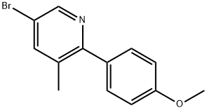 5-bromo-2-(4-methoxyphenyl)-3-methylpyridine Structure