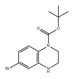 tert-butyl
6-bromo-1,2,3,4-tetrahydroquinoxaline-1-carboxyl
ate Structure