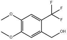 (4,5-Dimethoxy-2-(trifluoromethyl)phenyl)methanol Structure