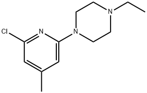 1-(6-Chloro-4-methyl-2-pyridinyl)-4-ethylpiperazine Structure