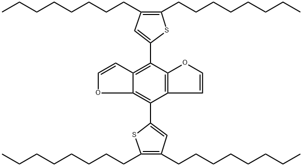 4,8-bis(2,3-(dioctyl)thiophen-5-yl)-benzo[1,2-b:4,5-b']difuran Structure