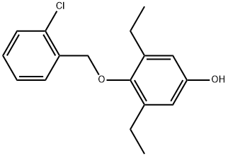 4-[(2-Chlorophenyl)methoxy]-3,5-diethylphenol Structure