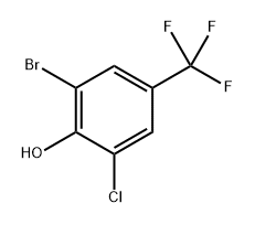 2-Bromo-6-chloro-4-(trifluoromethyl)phenol Structure