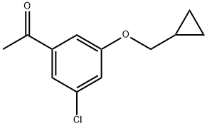 1-[3-Chloro-5-(cyclopropylmethoxy)phenyl]ethanone Structure