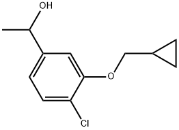 4-Chloro-3-(cyclopropylmethoxy)-α-methylbenzenemethanol Structure