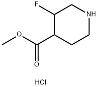 4-Piperidinecarboxylic acid, 3-fluoro-, methyl ester, hydrochloride (1:1) 구조식 이미지