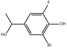 3-Bromo-5-fluoro-4-hydroxy-α-methylbenzenemethanol Structure