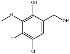5-Chloro-4-fluoro-2-hydroxy-3-methoxybenzenemethanol Structure