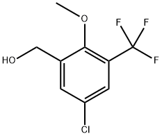 (5-chloro-2-methoxy-3-(trifluoromethyl)phenyl)methanol Structure