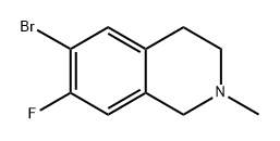 6-bromo-7-fluoro-2-methyl-1,2,3,4-tetrahydroisoquinoline 구조식 이미지