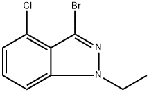 3-Bromo-4-chloro-1-ethyl-1H-indazole Structure