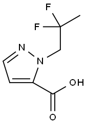 1-(2,2-Difluoropropyl)-1H-pyrazole-5-carboxylic acid 구조식 이미지