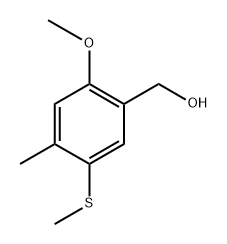 (2-methoxy-4-methyl-5-(methylthio)phenyl)methanol 구조식 이미지