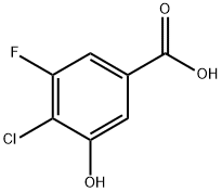 4-chloro-3-fluoro-5-hydroxybenzoic acid 구조식 이미지