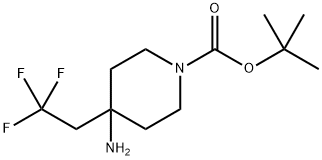 tert-Butyl 4-amino-4-(2,2,2-trifluoroethyl)piperidine-1-carboxylate Structure